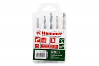 37082 Набор сверел Hammer Flex 202-914 DR set No14 HEX (5pcs) 4-8mm  металл\дерево\камень, 5шт.