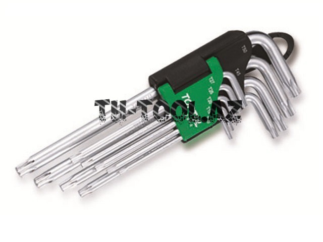 Набор ключей Torx T10-Т50 9шт короткие TOPTUL (GAAL0913)