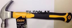 Молоток-гвоздодер с ручкой из пластика 250гр._Fixtop